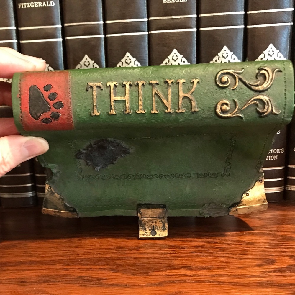 Library Book Shelf with Think on Spine